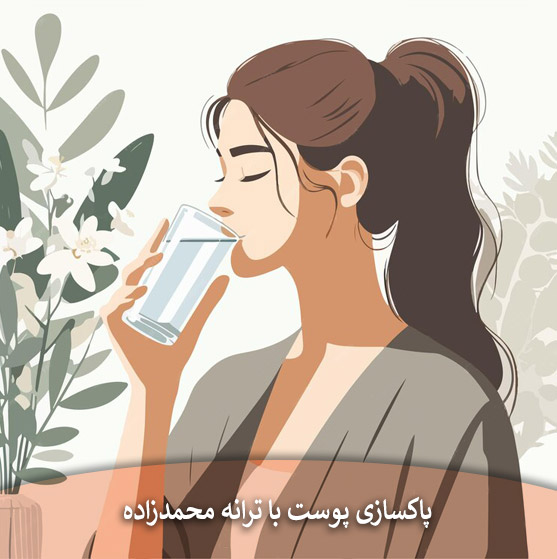 نوشیدن آب بر سلامت پوست با ترانه محمدزاده